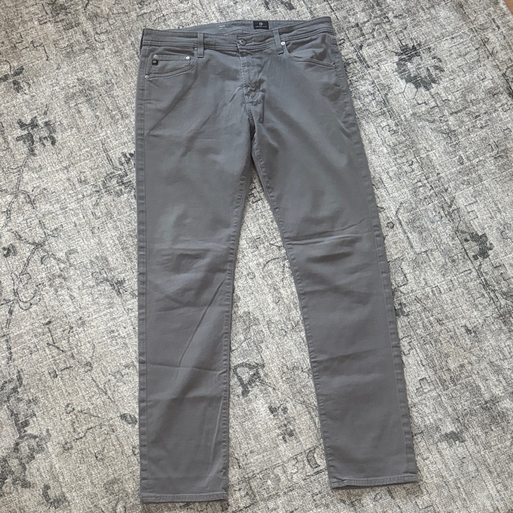 AG Adriano Goldschmied Men's Gray Slim Jeans